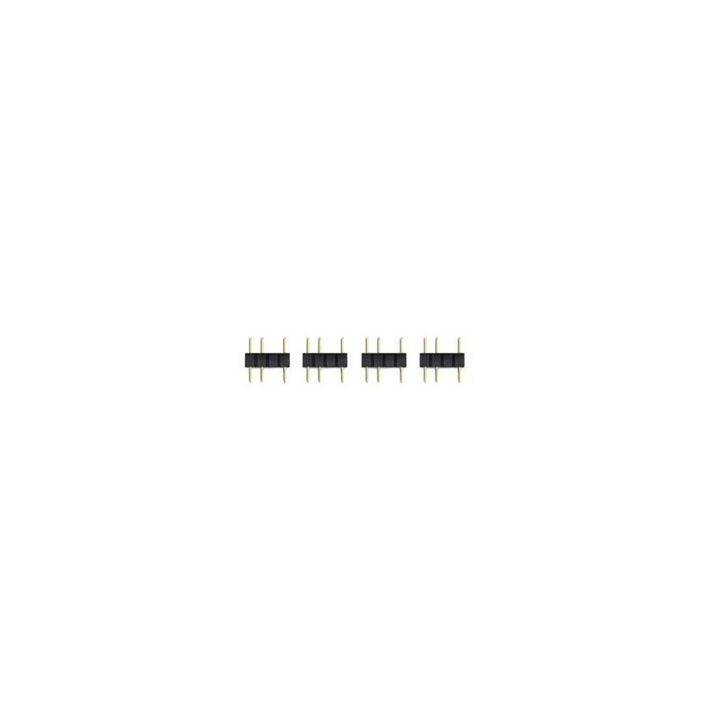 Sachet de 4 Raccords RGB 3Pins MALE/MALE - EXP Sachet de 4 Raccords RGB 3Pins MALE/MALE - EXP