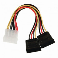 Convertisseur Molex vers 2 X SATA Male - 1FO