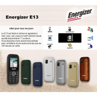 Energizer - Mobile E13-2G - Téléphone Portable Double Sim - Noir - ZON