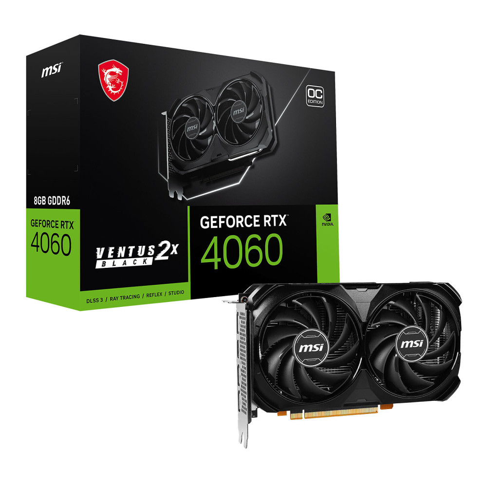 MSI GeForce RTX 4060 VENTUS 2X BLACK 8G OC - ACA MSI GeForce RTX 4060 VENTUS 2X BLACK 8G OC - ACA