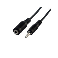 Cable audio Goobay Jack 3,5mm M/F (rallonge) 1.5m (Noir) - 1FO