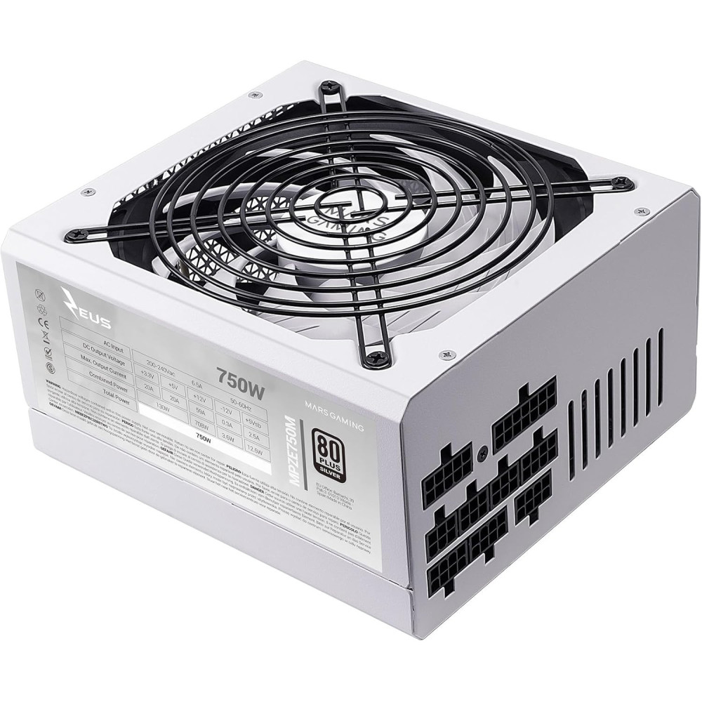 Mars Gaming MPZE750M (Modulaire) - 750W - 80+Silver - 1FO Mars Gaming MPZE750M (Modulaire) - 750W - 80+Silver - 1FO