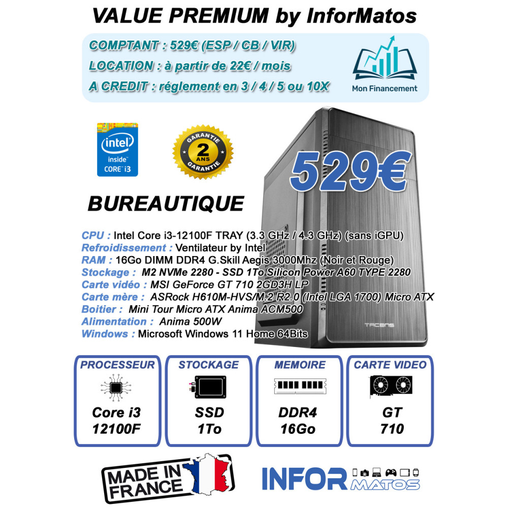 Ordinateur Multimédia Value Premium by InforMatos
