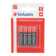 Lot de 4 piles Alcaline Verbatim Premium type AAA (LR03) 1,5V - 1FO
