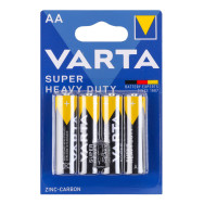Lot de 4 piles Zinc Varta Super Heavy Duty type AA (LR6) 1,5V - 1FO