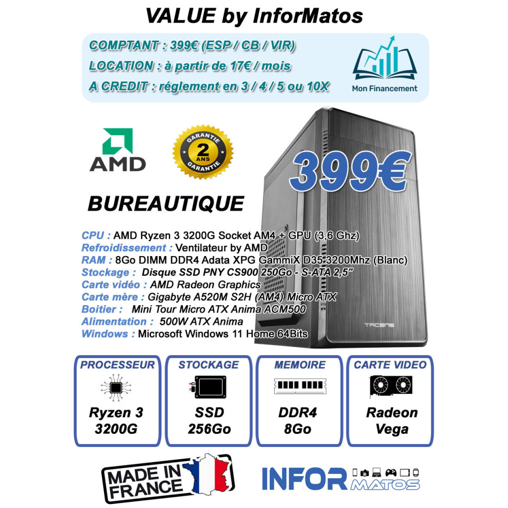 Ordinateur Multimédia Value by InforMatos Ordinateur Multimédia Value by InforMatos