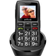 Artfone C1+ Noir (Senior) + Station de charge - DIS
