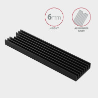 Dissipateur thermique pour SSD M.2 2280 Axagon CLR-M2L6 (Noir) - CLR-M2L6 - 1FO