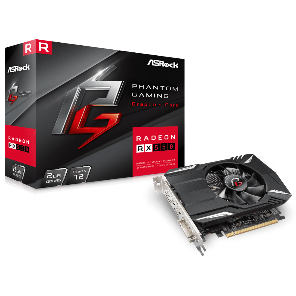 Asrock Phantom Gaming RX550 - 4Go - 1FO Asrock Phantom Gaming RX550 - 4Go - 1FO