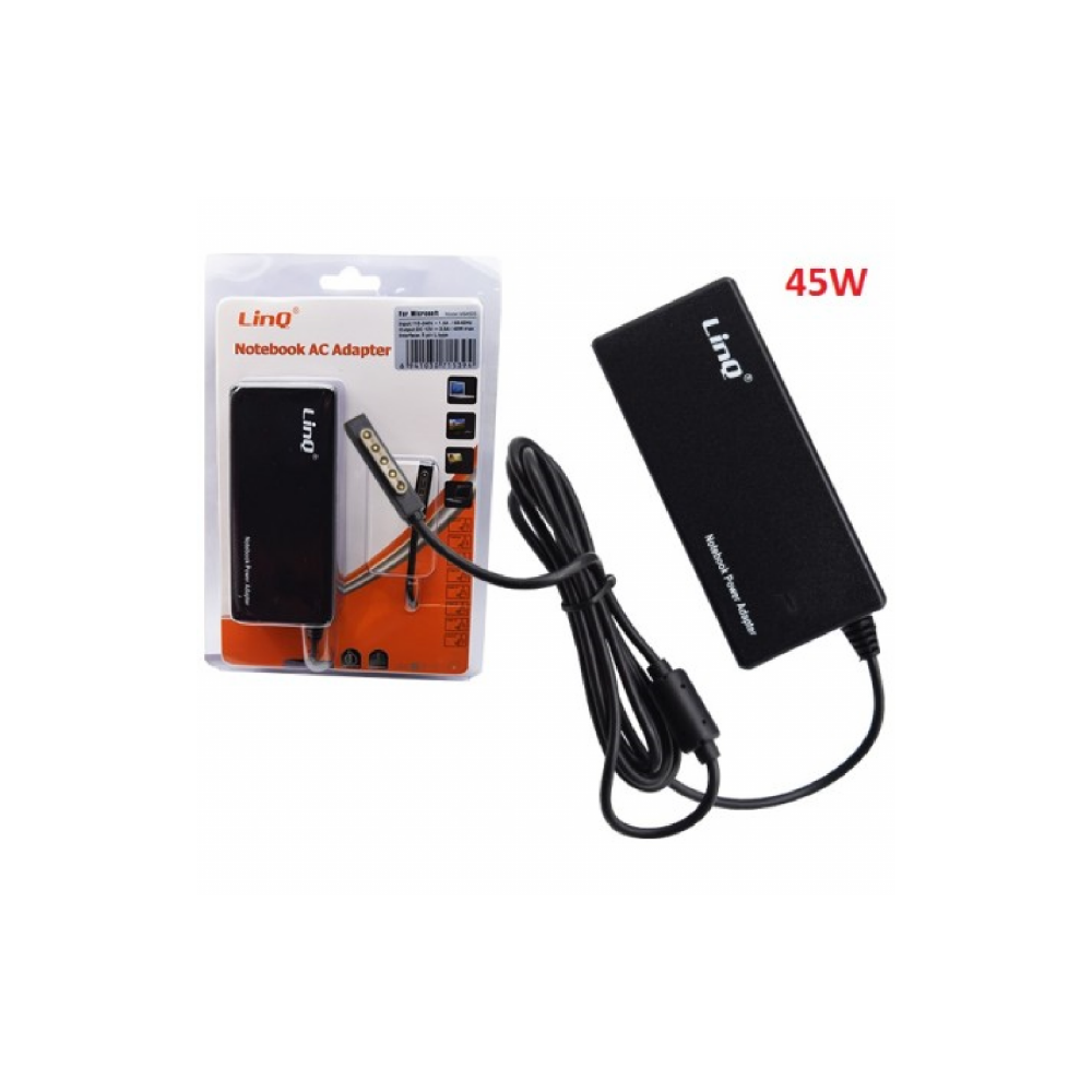 Chargeur Secteur PC Microsoft Surface - Type L 5 Pin (Mag) - 45W / 12V 3.6A - LinQ MS4505 - LCDP Chargeur Secteur PC Microsoft Surface - Type L 5 Pin (Mag) - 45W / 12V 3.6A - LinQ MS4505 - LCDP