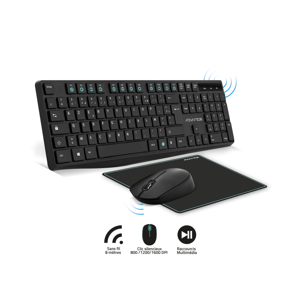 PACK Clavier / Souris Advance Elite Combo 3en1 - 1FO PACK Clavier / Souris Advance Elite Combo 3en1 - 1FO