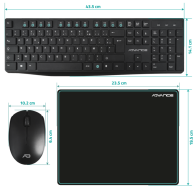 PACK Clavier / Souris Advance Elite Combo 3en1 - 1FO