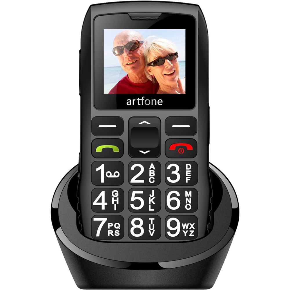 Artfone C1+ 4G Noir (Senior) + Station de charge - IMP