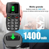 Artfone C1+ 4G Noir (Senior) + Station de charge - IMP