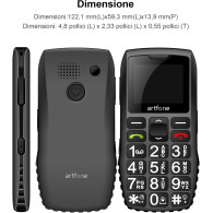 Artfone C1+ 4G Noir (Senior) + Station de charge - IMP
