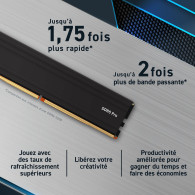 Crucial 32 Go DDR5 5600 MHz CL46 RAM PC5-44800 (CP32G56C46U5) - 1FO