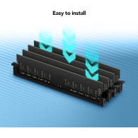 8Go DIMM DDR4 Lexar 3200Mhz (Noir) - LD4AU008G-B3200GSST - 1FO