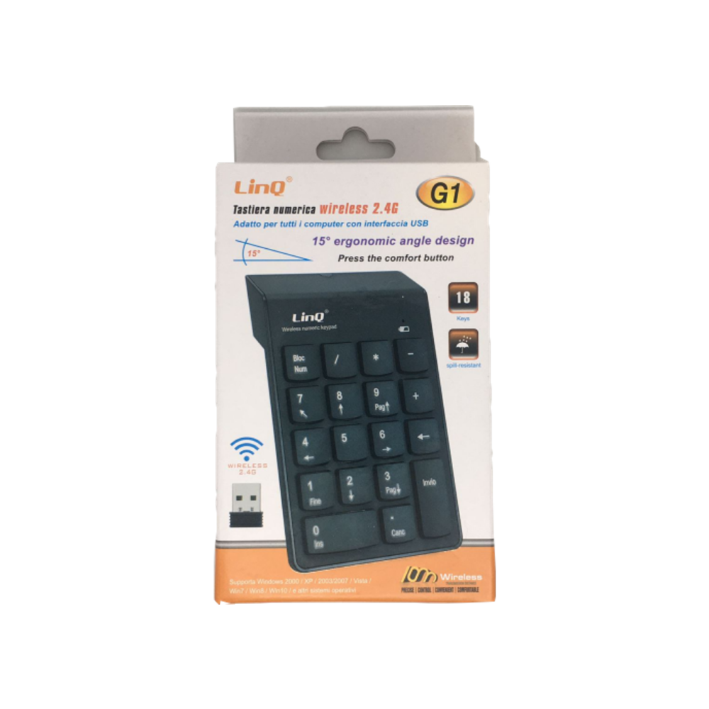 Clavier Wireless Numeric Keypad LinQ G1 - LCDP Clavier Wireless Numeric Keypad LinQ G1 - LCDP