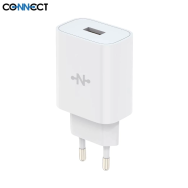 Chargeur Secteur USB CONNECT MC-CBA18W Charge Rapide 18W QC3.0 Blanc - MOB