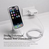 RHINOSHIELD Câble de Charge Lightning vers USB-A 1m (Blanc) - UTO