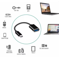 Câble Adaptateur CableXpert USB-C/A 2.0 OTG MF 20cm (Gris) - A-OTG-CMAF2-01 - 1FO