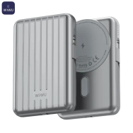 Batterie Externe Power Bank Sans Fil Magnétique Wiwu PP03 Trunk Series (avec Charge Filaire) 10000mAh Argent - MOB