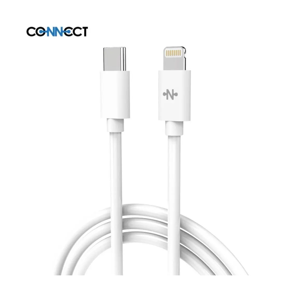 Câble Data USB-C vers Lightning CONNECT MC-CLB2 20W (1m) Blanc Câble Data USB-C vers Lightning CONNECT MC-CLB2 20W (1m) Blanc