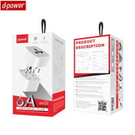 Adaptateur Secteur Universel d-power J8523 Blanc - MOB