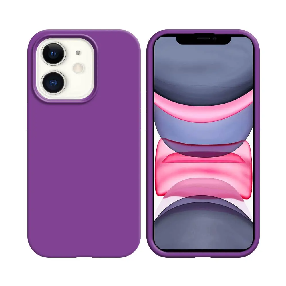 Coque Silicone Compatible pour Apple iPhone 11 Mauve - MOB Coque Silicone Compatible pour Apple iPhone 11 Mauve - MOB