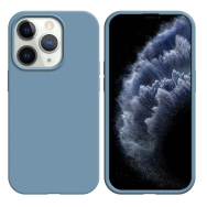 Coque Silicone Compatible pour Apple iPhone 11 Pro Max Bleu Acier - MOB