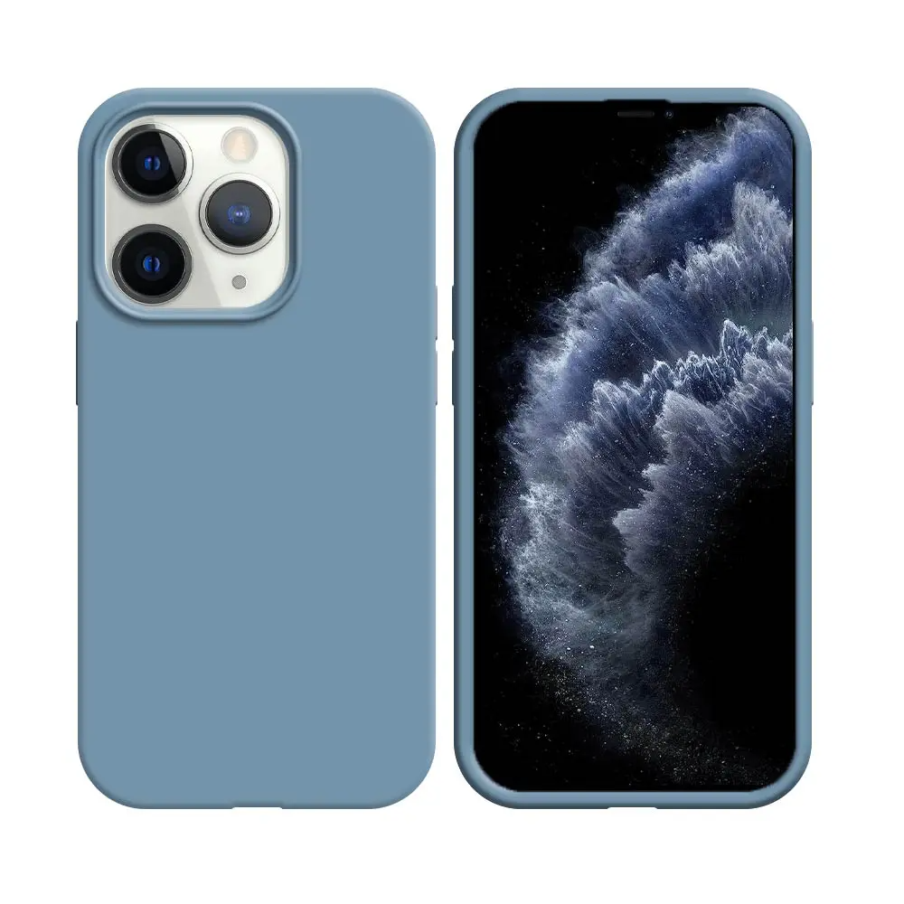 Coque Silicone Compatible pour Apple iPhone 11 Pro Max Bleu Acier - MOB Coque Silicone Compatible pour Apple iPhone 11 Pro Max Bleu Acier - MOB