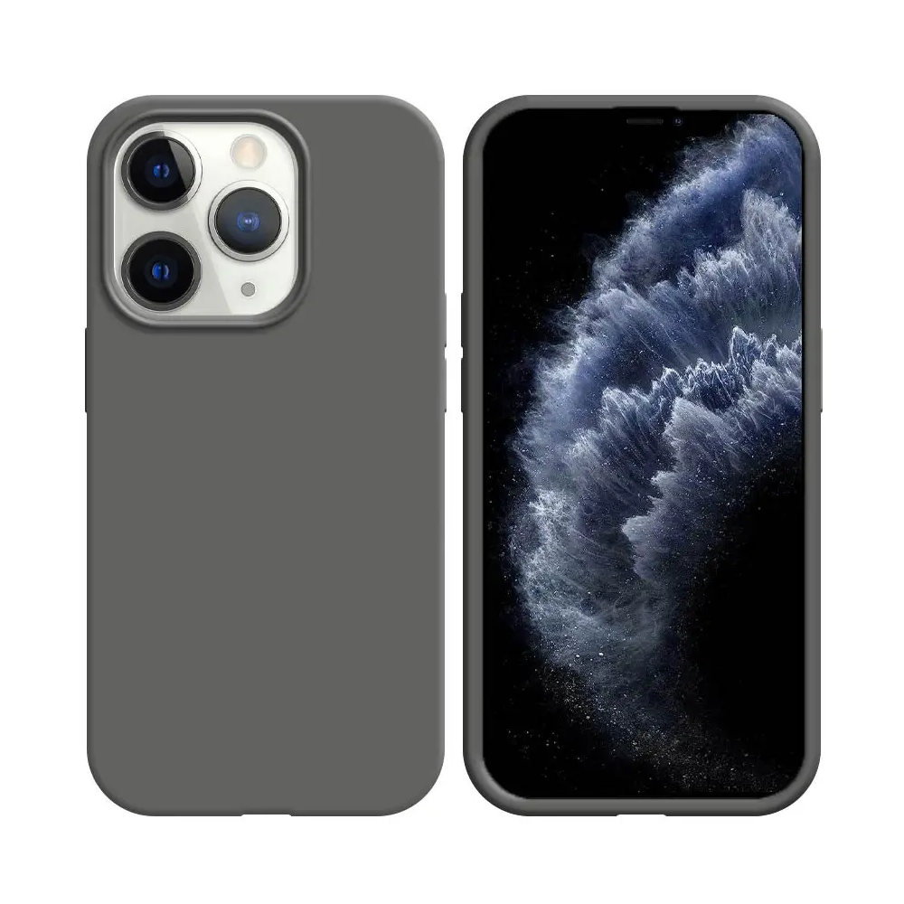 Coque Silicone Compatible pour Apple iPhone 11 Pro Max Gris Foncé - MOB Coque Silicone Compatible pour Apple iPhone 11 Pro Max Gris Foncé - MOB