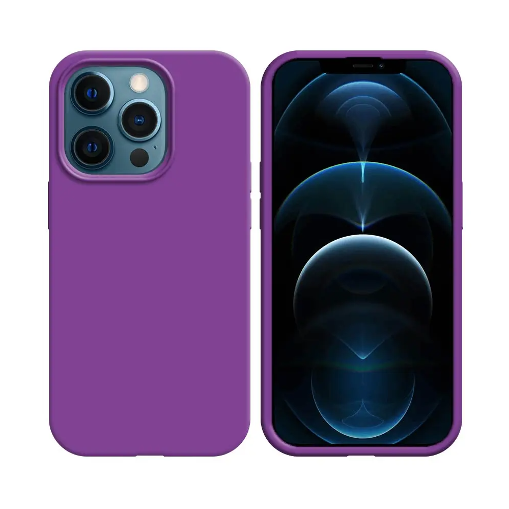 Coque Silicone Compatible pour Apple iPhone 12 Pro Max Mauve - MOB Coque Silicone Compatible pour Apple iPhone 12 Pro Max Mauve - MOB