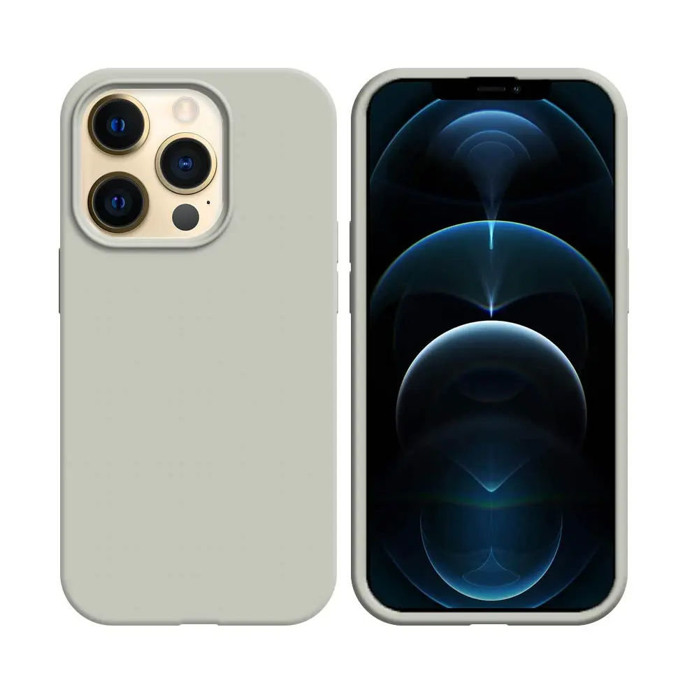 Coque Silicone Compatible pour Apple iPhone 12 / 12 Pro Blanc - MOB Coque Silicone Compatible pour Apple iPhone 12 / 12 Pro Blanc - MOB
