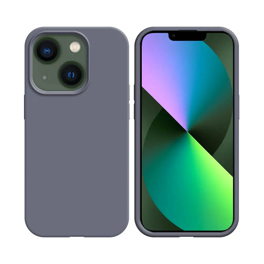 Coque Silicone Compatible pour Apple iPhone 13 Bleu Pastel - MOB Coque Silicone Compatible pour Apple iPhone 13 Bleu Pastel - MOB