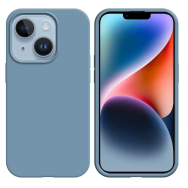 Coque Silicone Compatible pour Apple iPhone 14 Bleu Acier - MOB