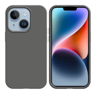 Coque Silicone Compatible pour Apple iPhone 14 Plus Gris Foncé - MOB