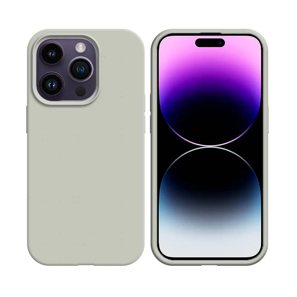Coque Silicone Compatible pour Apple iPhone 14 Pro Max Blanc - MOB Coque Silicone Compatible pour Apple iPhone 14 Pro Max Blanc - MOB