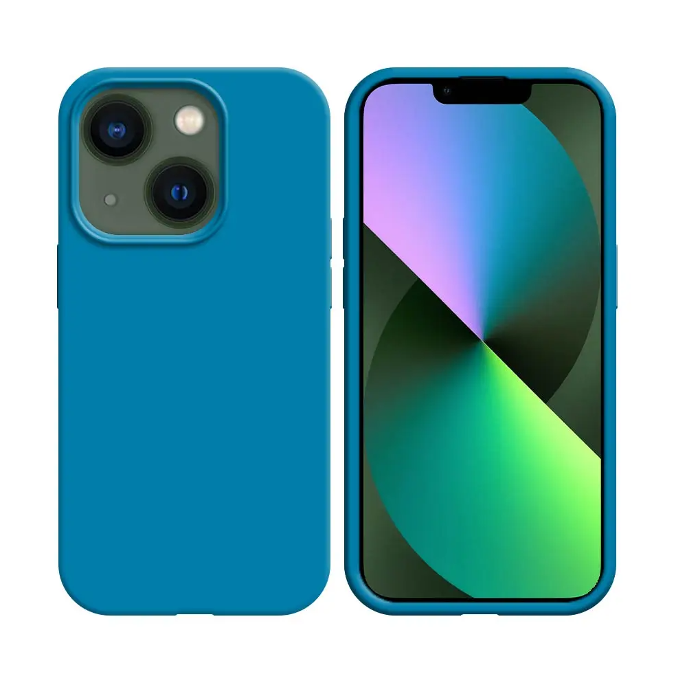 Coque Silicone Compatible pour Apple iPhone 15 Bleu Ciel - MOB Coque Silicone Compatible pour Apple iPhone 15 Bleu Ciel - MOB
