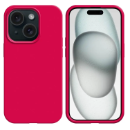 Coque Silicone Compatible pour Apple iPhone 15 Rose Vif - MOB