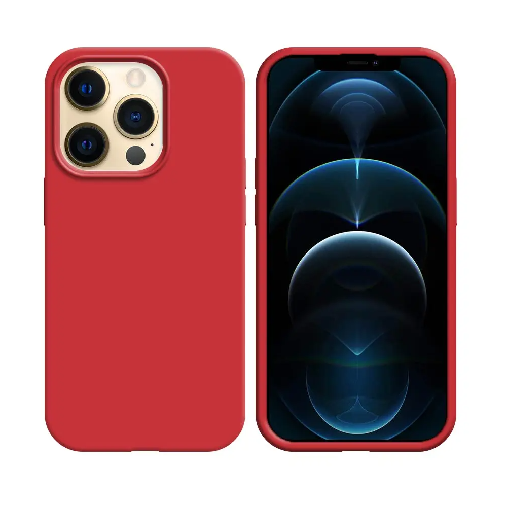 Coque Silicone Compatible pour Apple iPhone 15 Pro Rouge - MOB Coque Silicone Compatible pour Apple iPhone 15 Pro Rouge - MOB