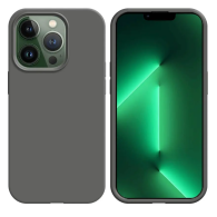 Coque Silicone Compatible pour Apple iPhone 15 Pro Max Gris Foncé - MOB