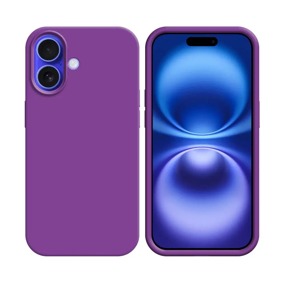 Coque Silicone Compatible pour Apple iPhone 16 Plus Mauve - MOB Coque Silicone Compatible pour Apple iPhone 16 Plus Mauve - MOB