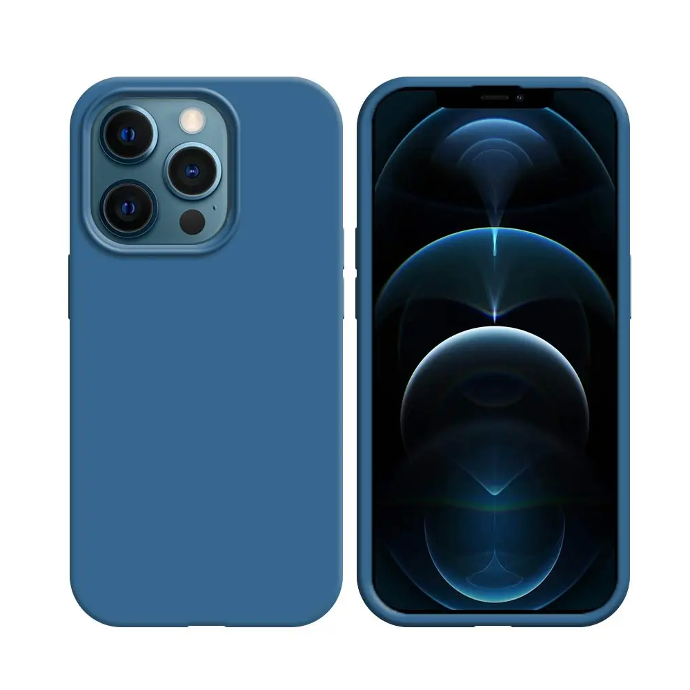 Coque Silicone Compatible pour Apple iPhone 16 Pro Bleu Marine - MOB Coque Silicone Compatible pour Apple iPhone 16 Pro Bleu Marine - MOB