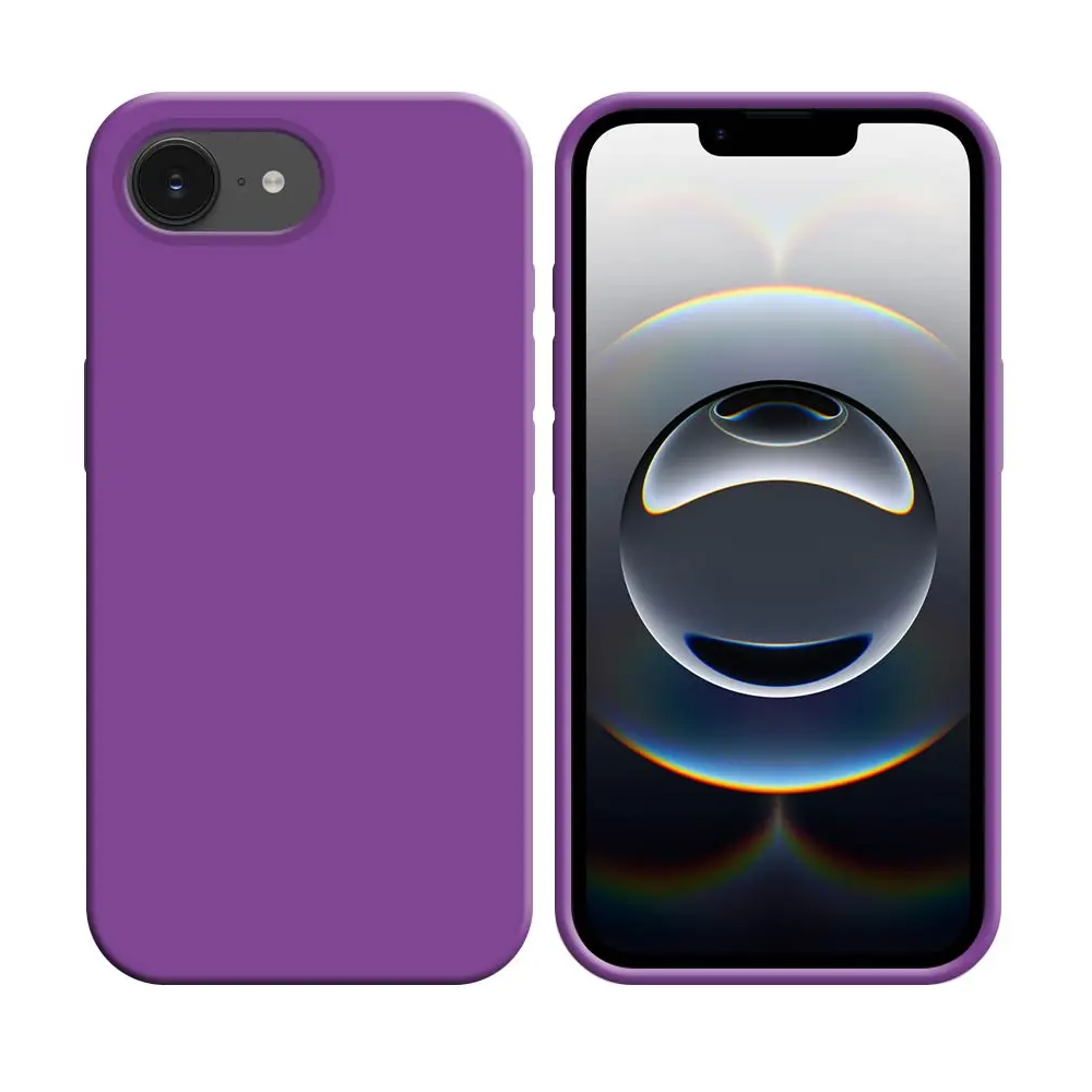 Coque Silicone Compatible pour Apple iPhone 16e Mauve - MOB Coque Silicone Compatible pour Apple iPhone 16e Mauve - MOB