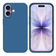 Coque Silicone Compatible pour Apple iPhone 17 Bleu Marine - MOB