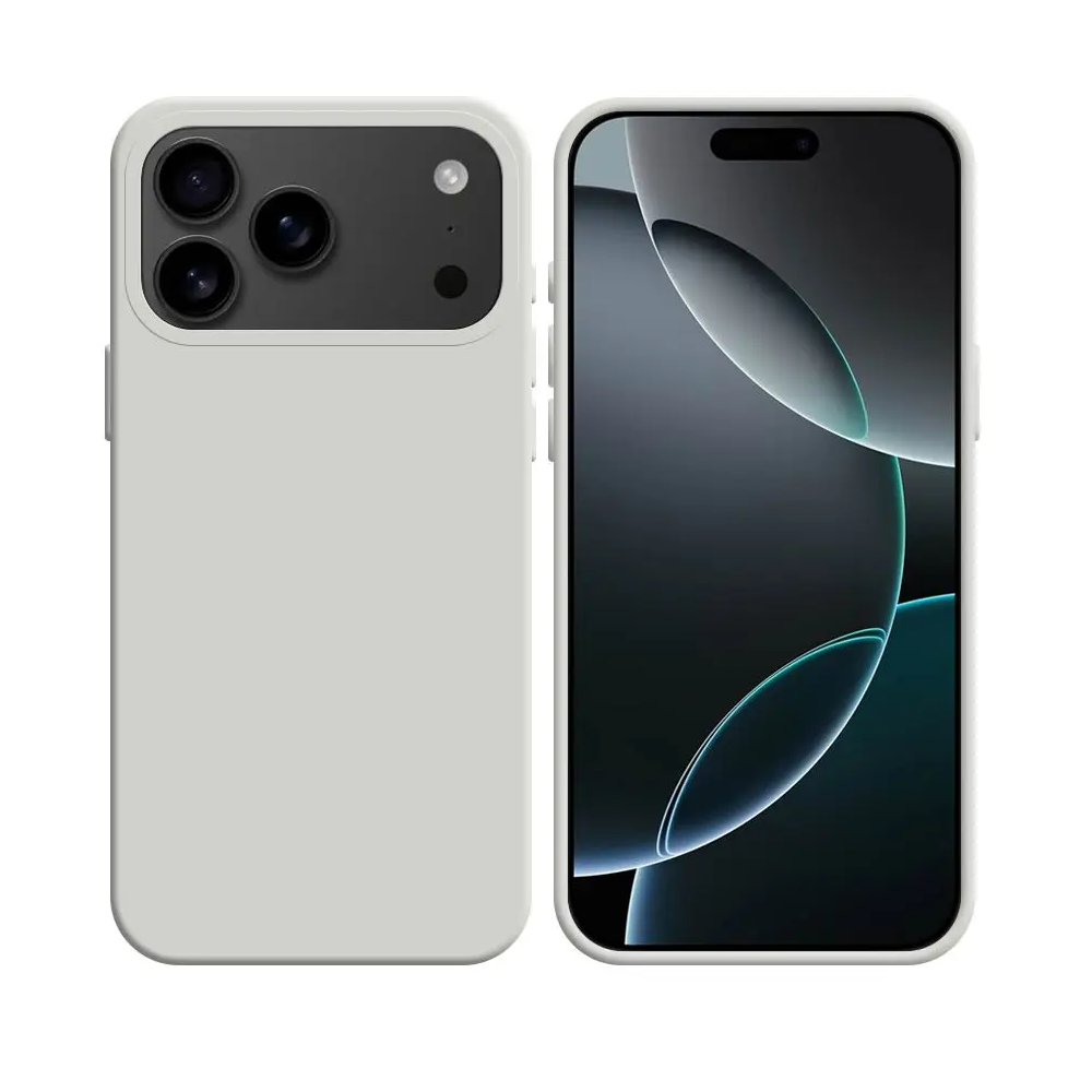 Coque Silicone Compatible pour Apple iPhone 17 Pro Blanc - MOB Coque Silicone Compatible pour Apple iPhone 17 Pro Blanc - MOB