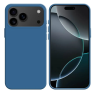 Coque Silicone Compatible pour Apple iPhone 17 Pro Bleu Marine - MOB