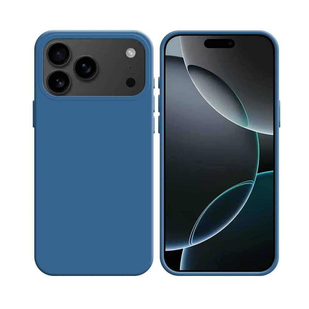Coque Silicone Compatible pour Apple iPhone 17 Pro Bleu Marine - MOB Coque Silicone Compatible pour Apple iPhone 17 Pro Bleu Marine - MOB