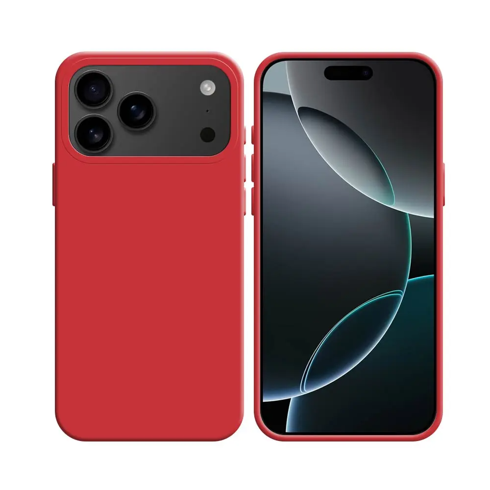 Coque Silicone Compatible pour Apple iPhone 17 Pro Max Rouge - MOB Coque Silicone Compatible pour Apple iPhone 17 Pro Max Rouge - MOB
